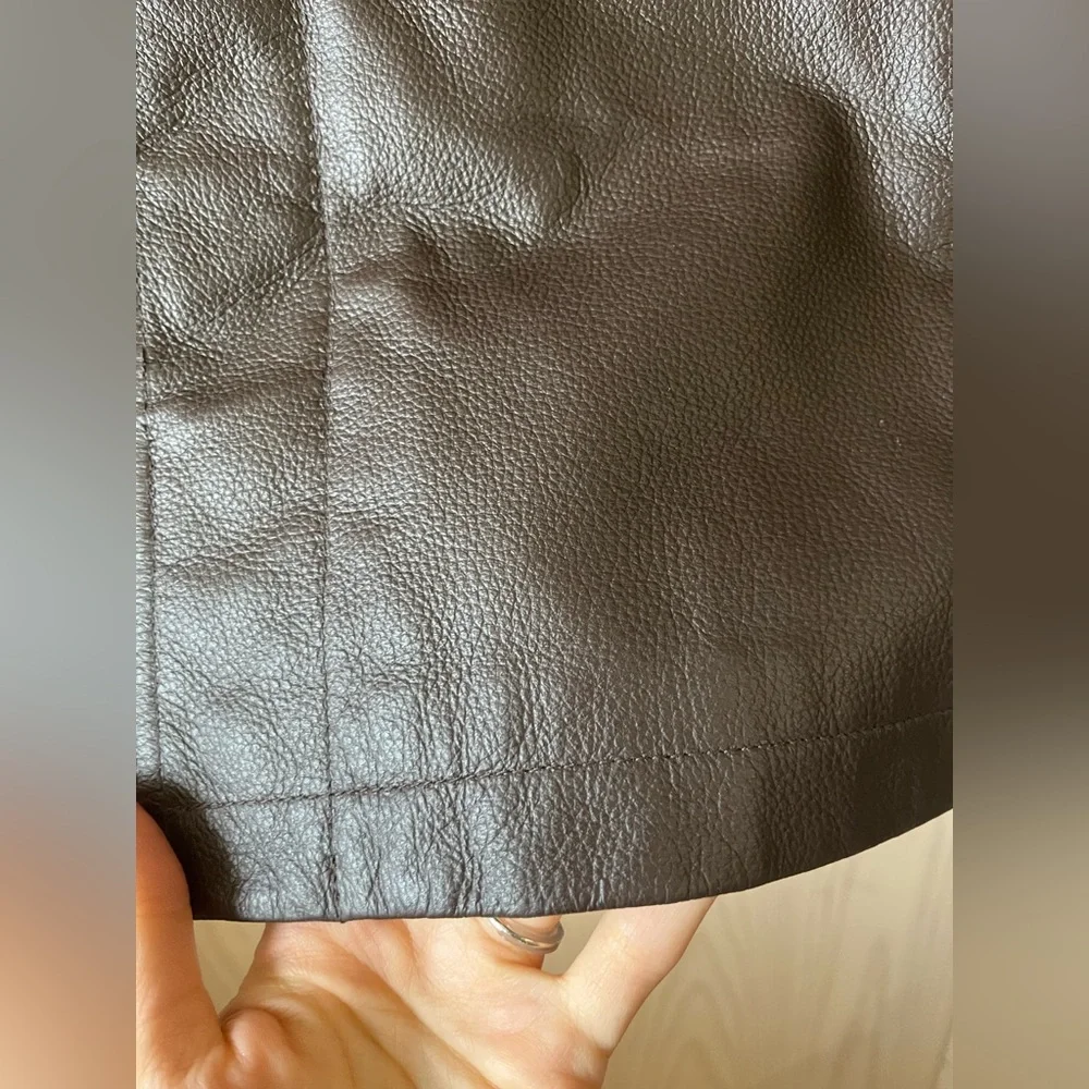 Men’s DANIER Vintage Dark Brown Heavyweight Faux Leather Jacket - Picture 6 of 16